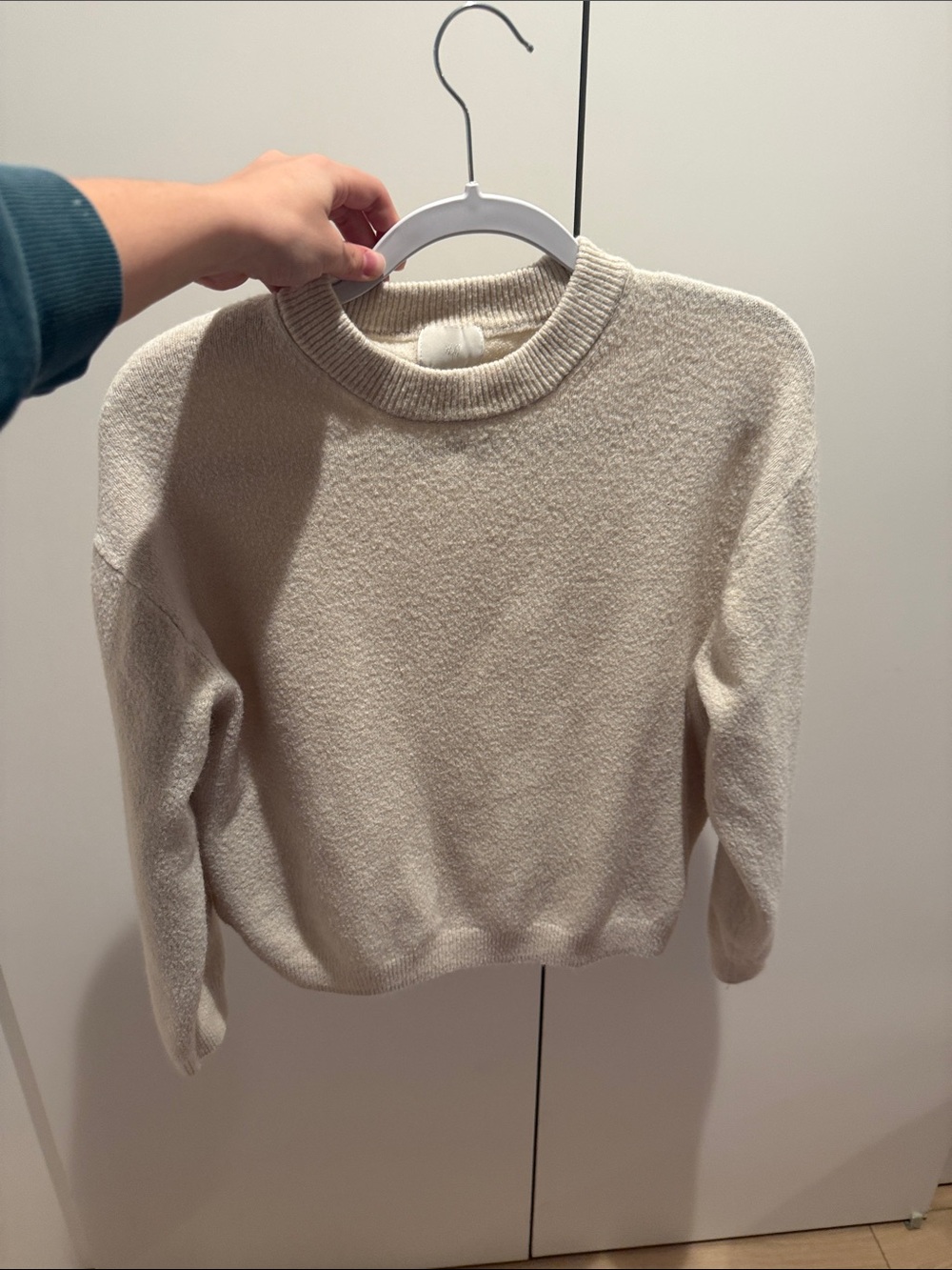 H&M Cream Crewneck Sweater for Women